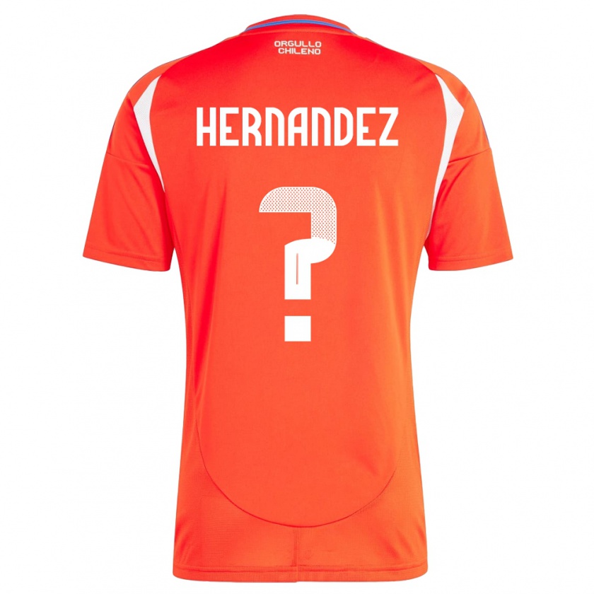 Kandiny Gyermek Chile Camilo Hernández #0 Piros Hazai Jersey 24-26 Mez Póló Ing