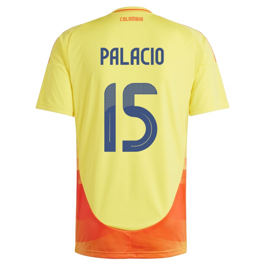 Kandiny Gyermek Kolumbia Nelson Palacio #15 Sárga Hazai Jersey 24-26 Mez Póló Ing