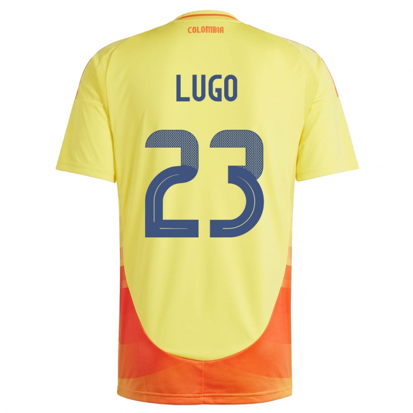 Kandiny Gyermek Kolumbia Michelle Lugo #23 Sárga Hazai Jersey 24-26 Mez Póló Ing