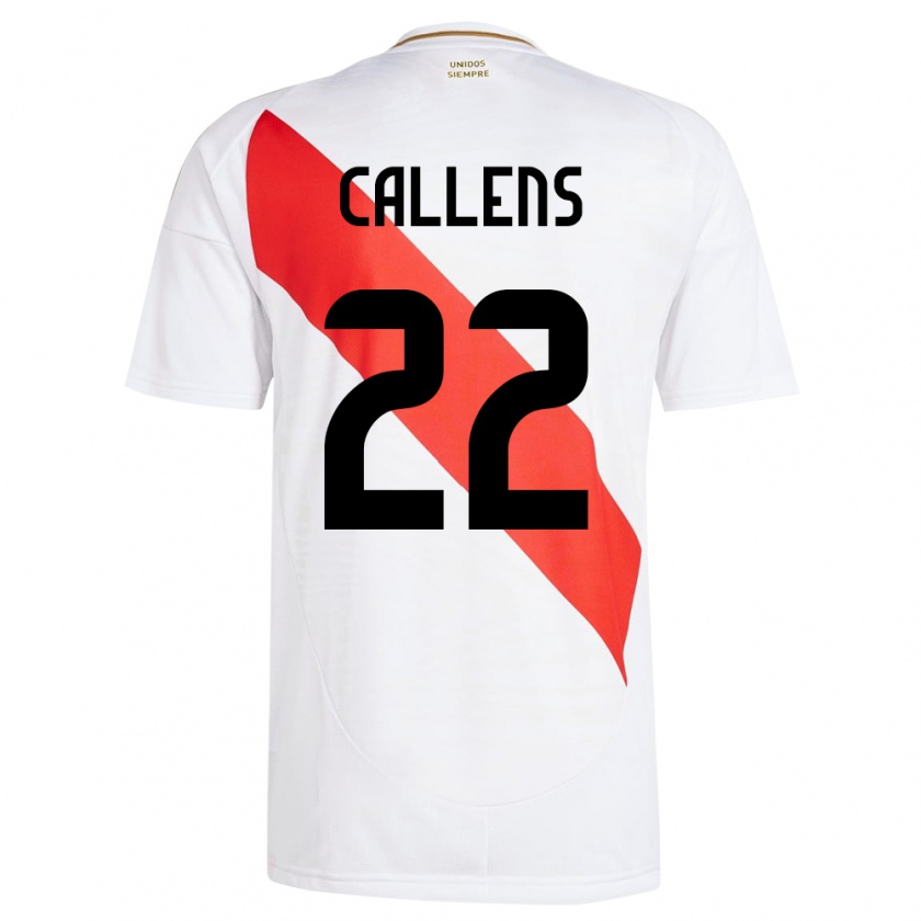 Kandiny Gyermek Peru Alexander Callens #22 Fehér Hazai Jersey 24-26 Mez Póló Ing