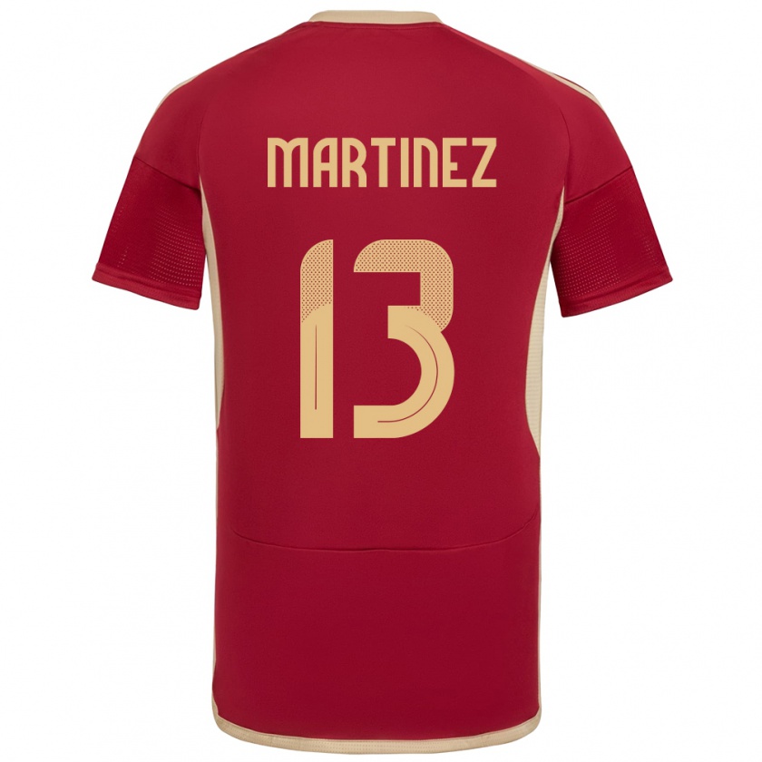 Kandiny Gyermek Venezuela José Martínez #13 Burgundia Hazai Jersey 24-26 Mez Póló Ing