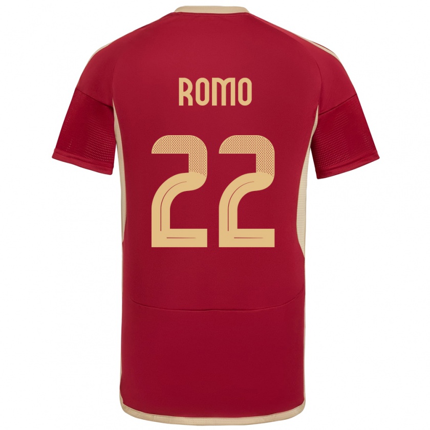 Kandiny Gyermek Venezuela Rafael Romo #22 Burgundia Hazai Jersey 24-26 Mez Póló Ing