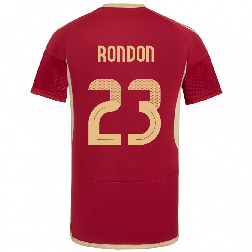 Kandiny Gyermek Venezuela Salomón Rondón #23 Burgundia Hazai Jersey 24-26 Mez Póló Ing