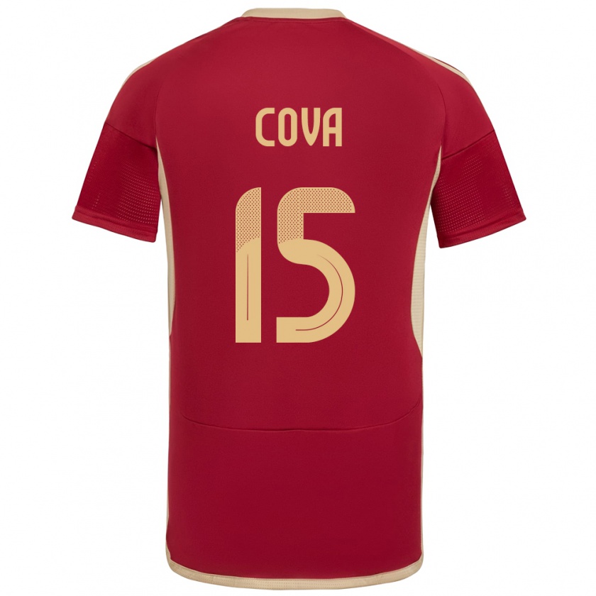 Kandiny Gyermek Venezuela Adrián Cova #15 Burgundia Hazai Jersey 24-26 Mez Póló Ing