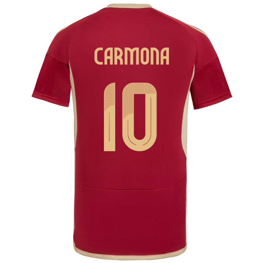 Kandiny Gyermek Venezuela Wikelman Carmona #10 Burgundia Hazai Jersey 24-26 Mez Póló Ing