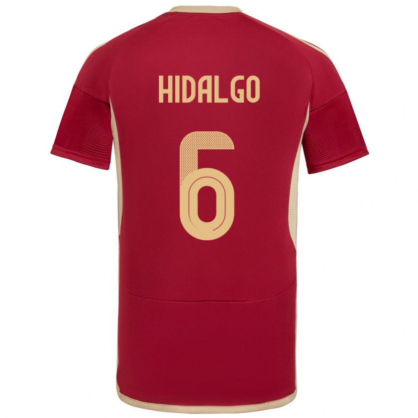 Kandiny Gyermek Venezuela Rai Hidalgo #6 Burgundia Hazai Jersey 24-26 Mez Póló Ing