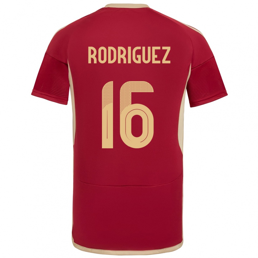 Kandiny Gyermek Venezuela Arianna Rodríguez #16 Burgundia Hazai Jersey 24-26 Mez Póló Ing