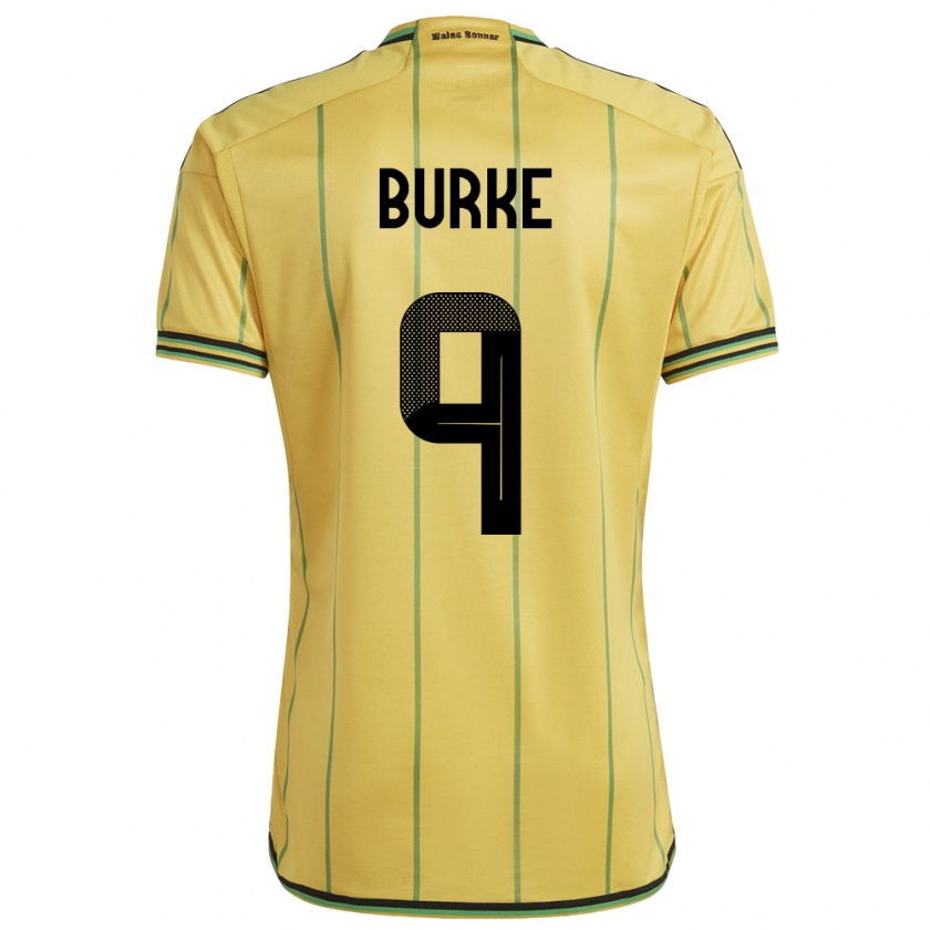 Kandiny Gyermek Jamaica Cory Burke #9 Sárga Hazai Jersey 24-26 Mez Póló Ing