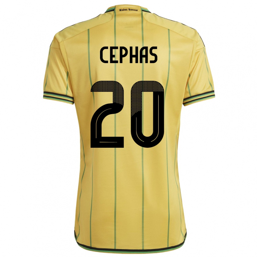 Kandiny Gyermek Jamaica Renaldo Cephas #20 Sárga Hazai Jersey 24-26 Mez Póló Ing