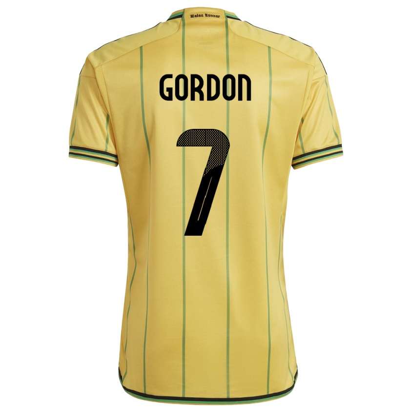 Kandiny Gyermek Jamaica Robino Gordon #7 Sárga Hazai Jersey 24-26 Mez Póló Ing