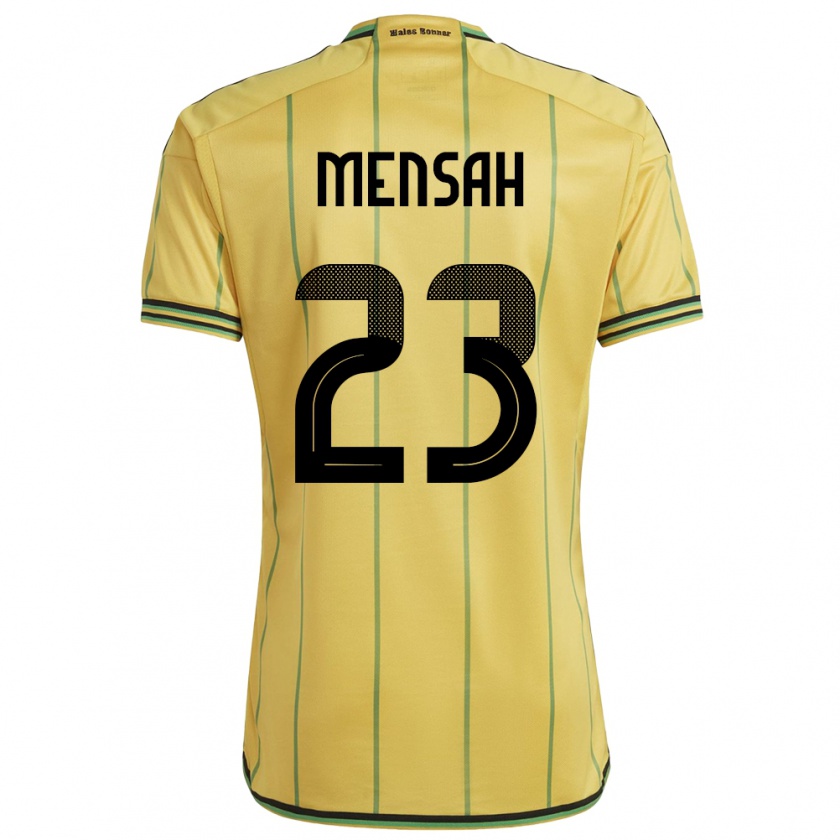 Kandiny Gyermek Jamaica Serena Mensah #23 Sárga Hazai Jersey 24-26 Mez Póló Ing