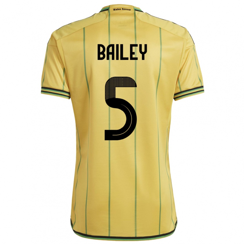 Kandiny Gyermek Jamaica Jade Bailey #5 Sárga Hazai Jersey 24-26 Mez Póló Ing