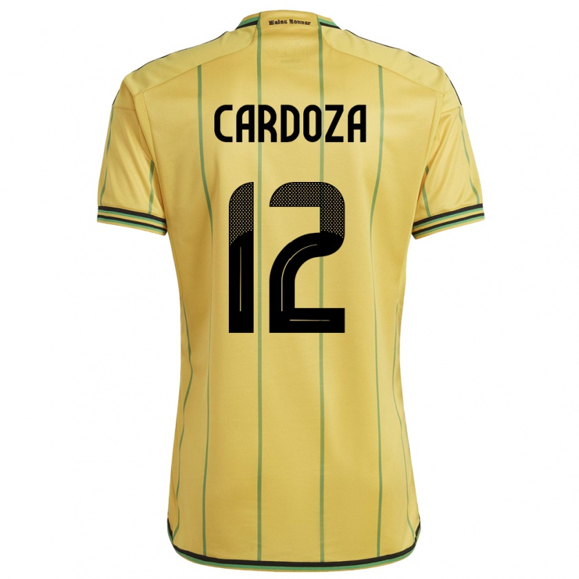 Kandiny Gyermek Jamaica Naya Cardoza #12 Sárga Hazai Jersey 24-26 Mez Póló Ing