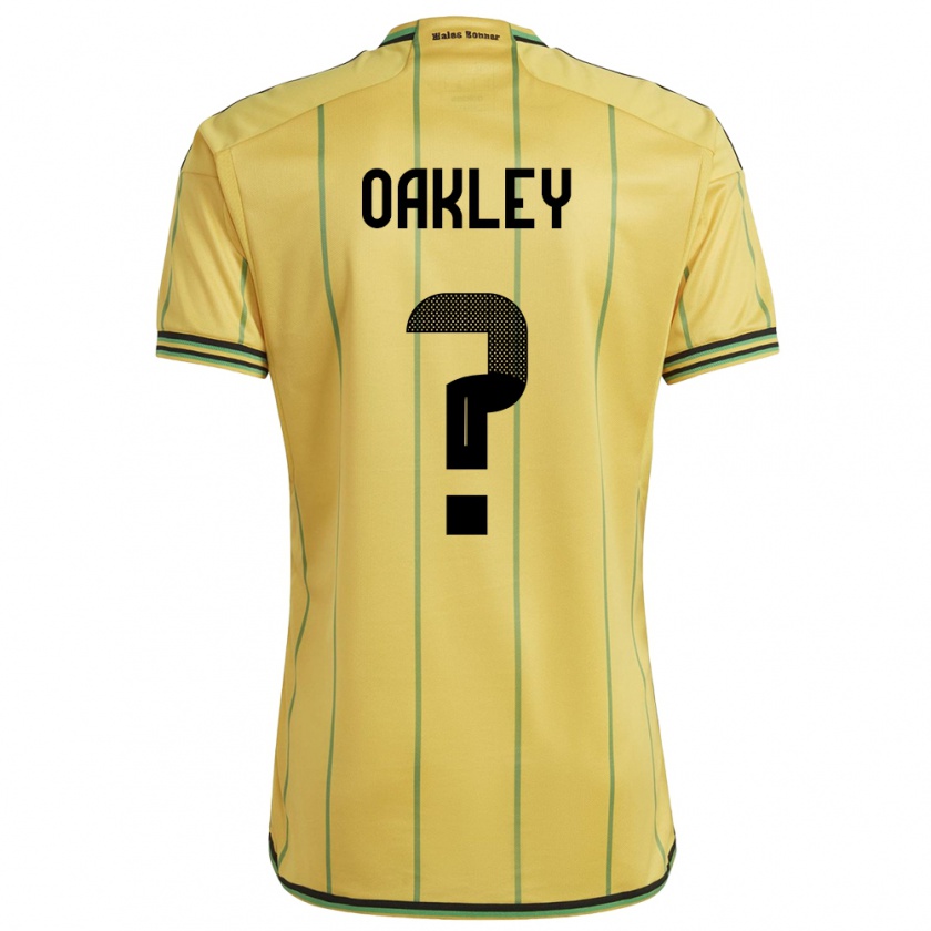 Kandiny Gyermek Jamaica Katie Oakley #0 Sárga Hazai Jersey 24-26 Mez Póló Ing