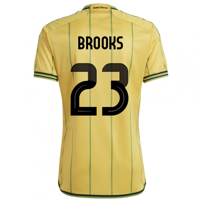 Kandiny Gyermek Jamaica Liya Brooks #23 Sárga Hazai Jersey 24-26 Mez Póló Ing