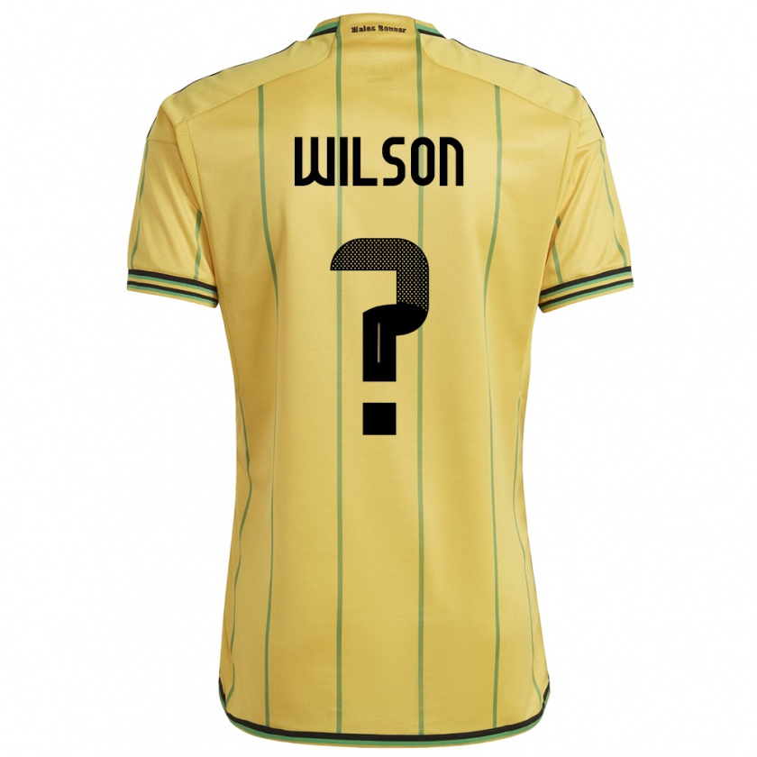 Kandiny Gyermek Jamaica Dannique Wilson #0 Sárga Hazai Jersey 24-26 Mez Póló Ing