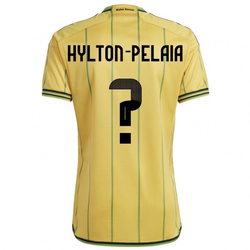 Kandiny Gyermek Jamaica Jayda Hylton-Pelaia #0 Sárga Hazai Jersey 24-26 Mez Póló Ing