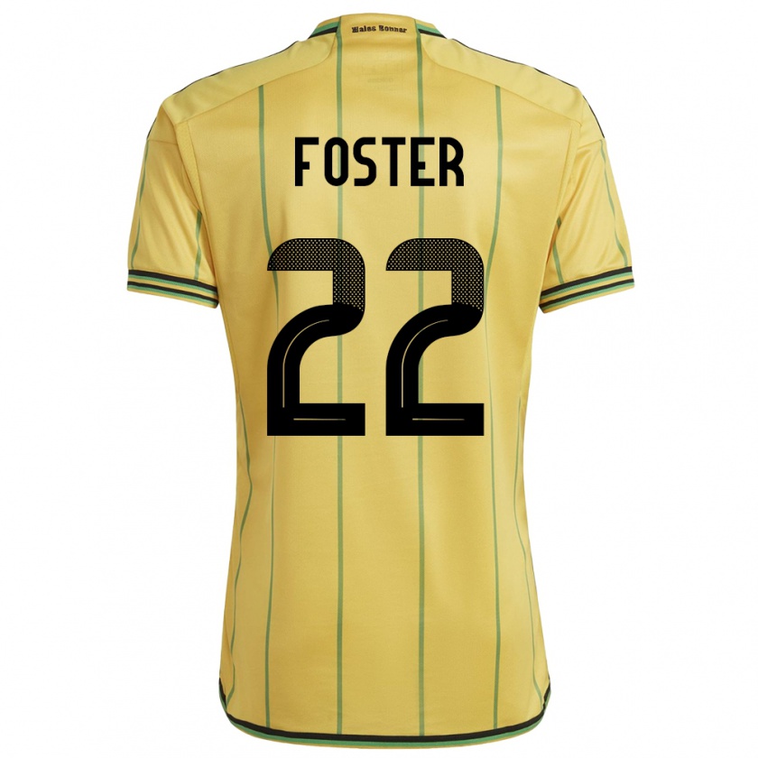 Kandiny Gyermek Jamaica Shanise Foster #22 Sárga Hazai Jersey 24-26 Mez Póló Ing