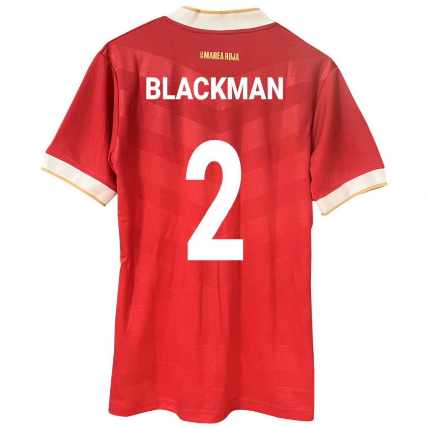 Kandiny Gyermek Panama César Blackman #2 Piros Hazai Jersey 24-26 Mez Póló Ing