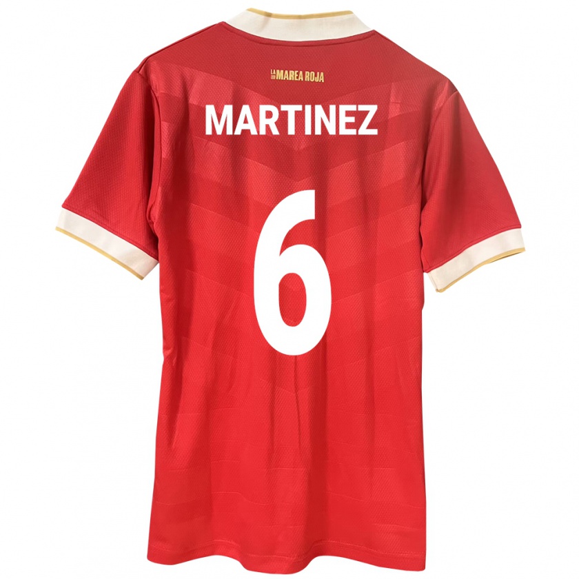 Kandiny Gyermek Panama Christian Martínez #6 Piros Hazai Jersey 24-26 Mez Póló Ing