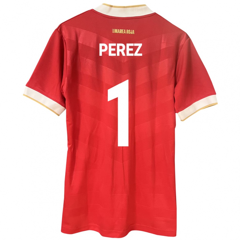 Kandiny Gyermek Panama Miguel Pérez #1 Piros Hazai Jersey 24-26 Mez Póló Ing