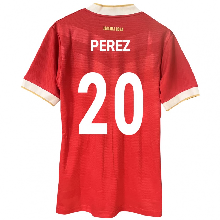 Kandiny Gyermek Panama Blas Pérez #20 Piros Hazai Jersey 24-26 Mez Póló Ing