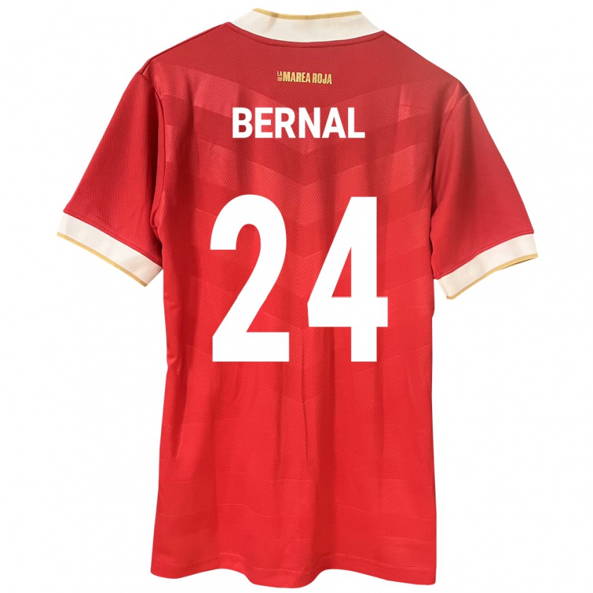 Kandiny Gyermek Panama Kevin Bernal #24 Piros Hazai Jersey 24-26 Mez Póló Ing