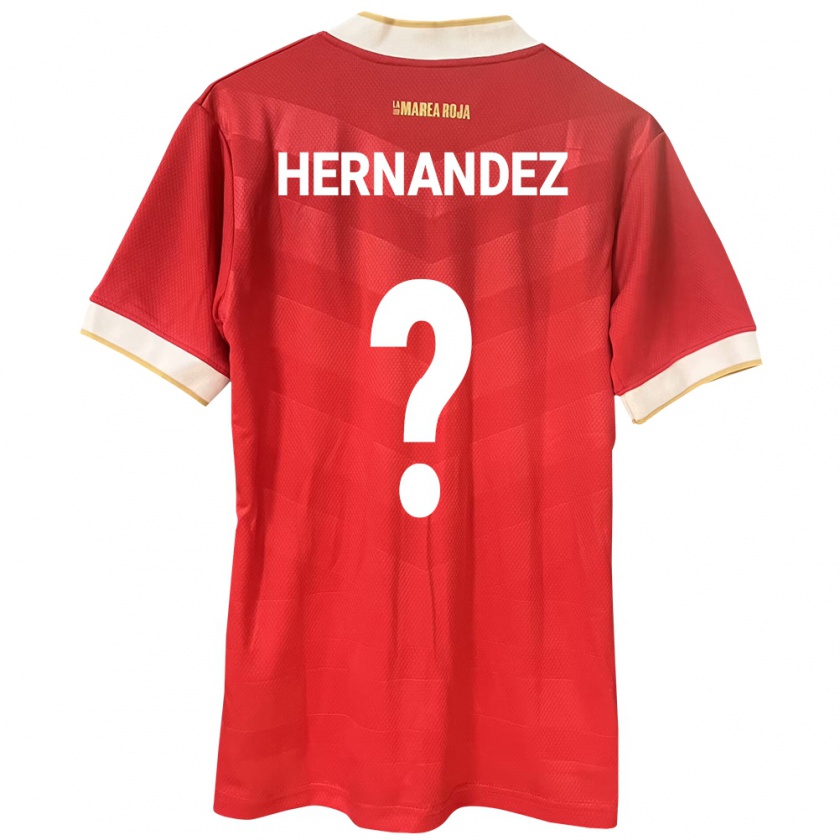 Kandiny Gyermek Panama Carlos Hernández #0 Piros Hazai Jersey 24-26 Mez Póló Ing