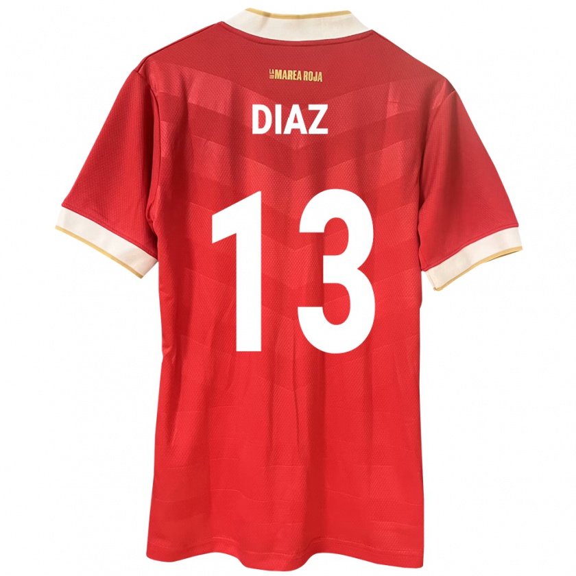 Kandiny Gyermek Panama Érick Díaz #13 Piros Hazai Jersey 24-26 Mez Póló Ing