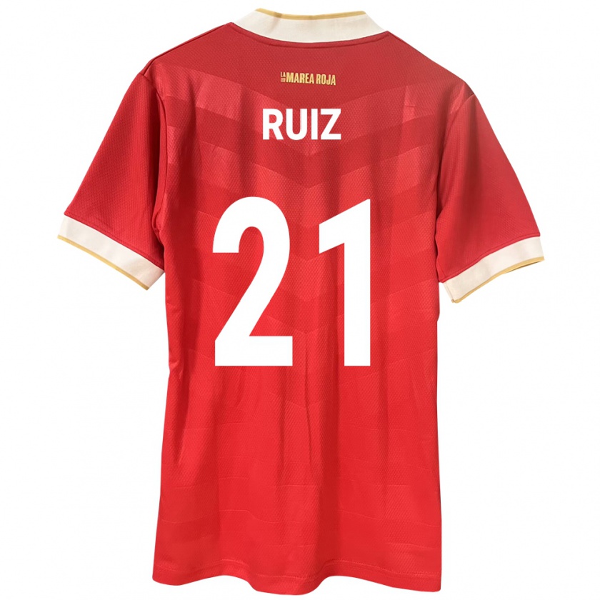 Kandiny Gyermek Panama Alberto Ruiz #21 Piros Hazai Jersey 24-26 Mez Póló Ing