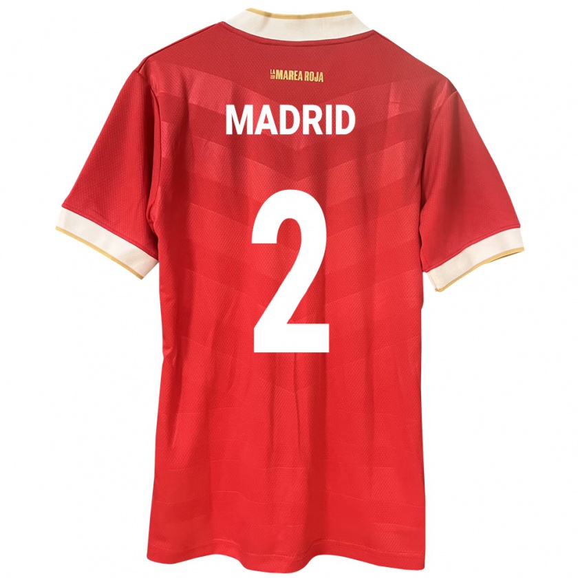 Kandiny Gyermek Panama Dayane Madrid #2 Piros Hazai Jersey 24-26 Mez Póló Ing