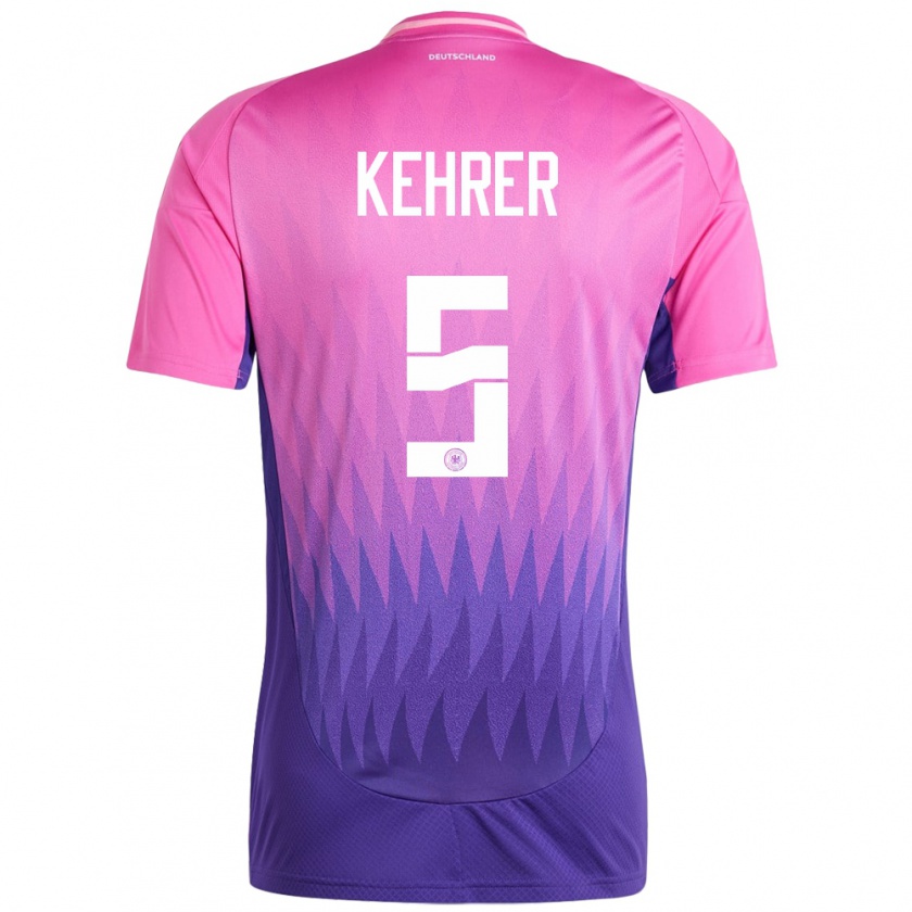 Kandiny Gyermek Németország Thilo Kehrer #5 Pink Lila Idegenbeli Jersey 24-26 Mez Póló Ing