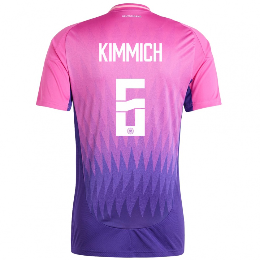 Kandiny Gyermek Németország Joshua Kimmich #6 Pink Lila Idegenbeli Jersey 24-26 Mez Póló Ing