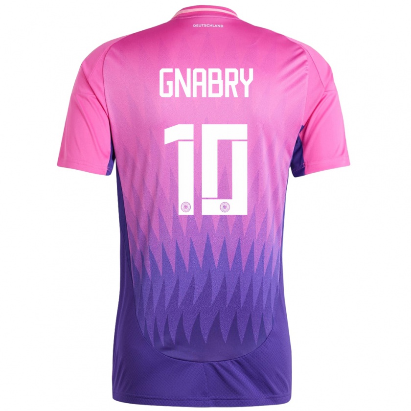 Kandiny Gyermek Németország Serge Gnabry #10 Pink Lila Idegenbeli Jersey 24-26 Mez Póló Ing