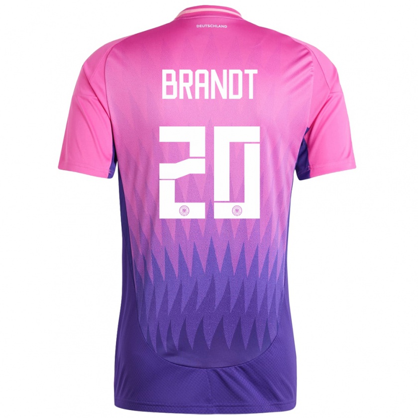 Kandiny Gyermek Németország Julian Brandt #20 Pink Lila Idegenbeli Jersey 24-26 Mez Póló Ing