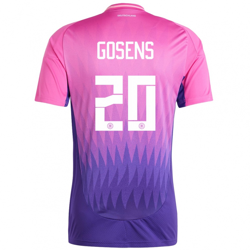 Kandiny Gyermek Németország Robin Gosens #20 Pink Lila Idegenbeli Jersey 24-26 Mez Póló Ing