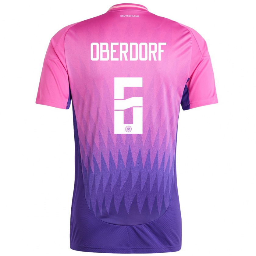 Kandiny Gyermek Németország Lena Oberdorf #6 Pink Lila Idegenbeli Jersey 24-26 Mez Póló Ing