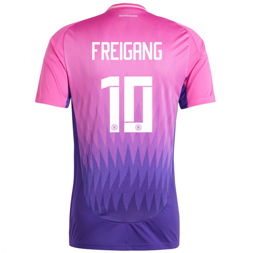 Kandiny Gyermek Németország Laura Freigang #10 Pink Lila Idegenbeli Jersey 24-26 Mez Póló Ing