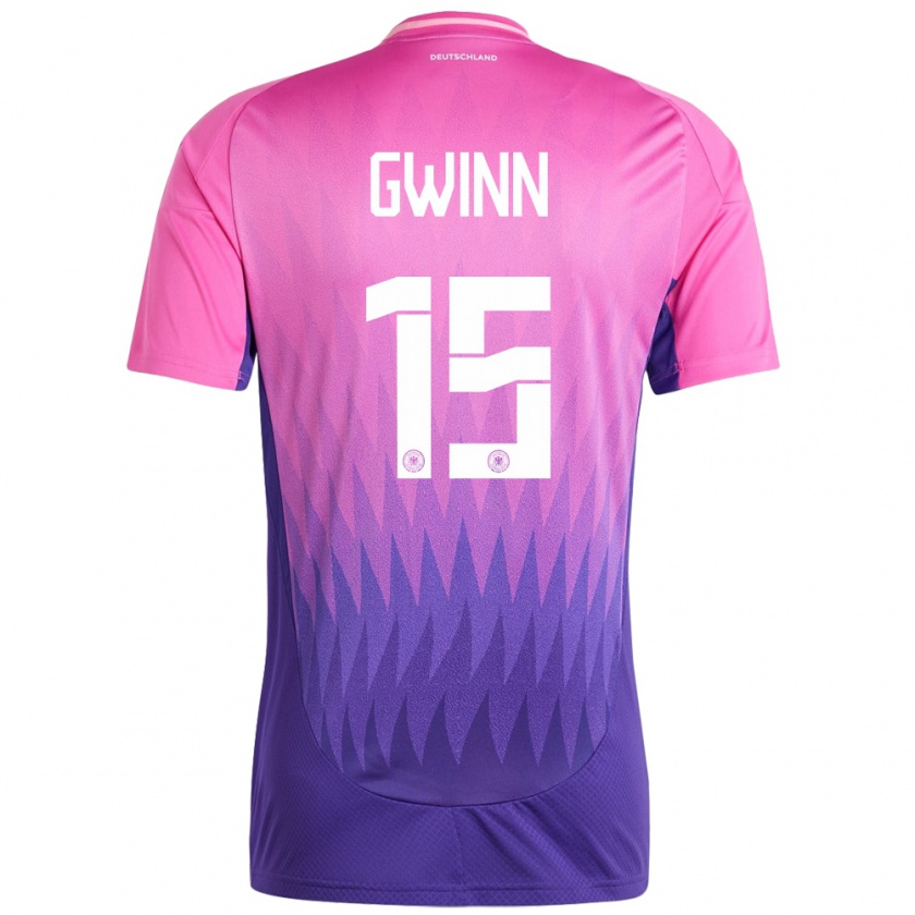 Kandiny Gyermek Németország Giulia Gwinn #15 Pink Lila Idegenbeli Jersey 24-26 Mez Póló Ing