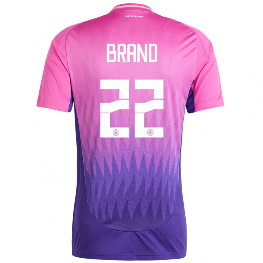 Kandiny Gyermek Németország Jule Brand #22 Pink Lila Idegenbeli Jersey 24-26 Mez Póló Ing