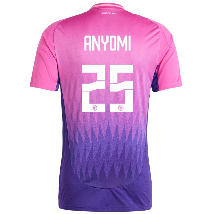 Kandiny Gyermek Németország Nicole Anyomi #25 Pink Lila Idegenbeli Jersey 24-26 Mez Póló Ing