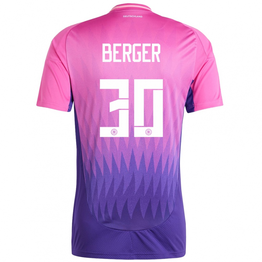 Kandiny Gyermek Németország Ann Katrin Berger #30 Pink Lila Idegenbeli Jersey 24-26 Mez Póló Ing