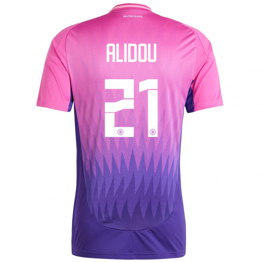 Kandiny Gyermek Németország Faride Alidou #21 Pink Lila Idegenbeli Jersey 24-26 Mez Póló Ing