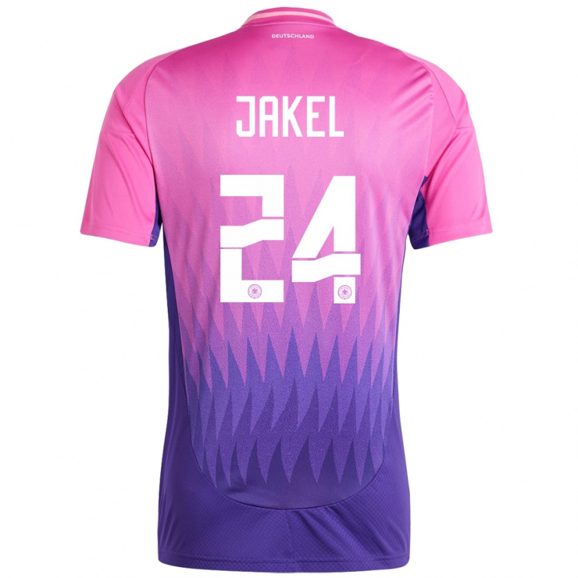 Kandiny Gyermek Németország Frederik Jakel #24 Pink Lila Idegenbeli Jersey 24-26 Mez Póló Ing