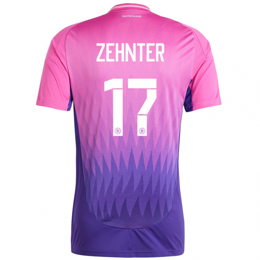 Kandiny Gyermek Németország Aaron Zehnter #17 Pink Lila Idegenbeli Jersey 24-26 Mez Póló Ing