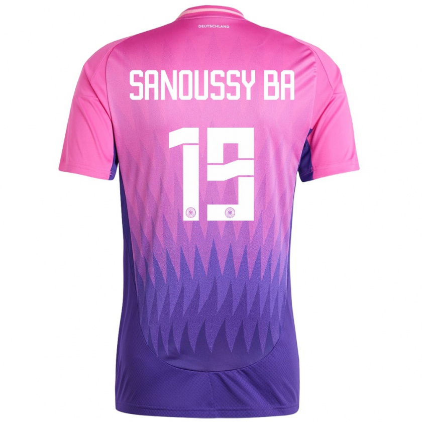 Kandiny Gyermek Németország Sanoussy Ba #19 Pink Lila Idegenbeli Jersey 24-26 Mez Póló Ing