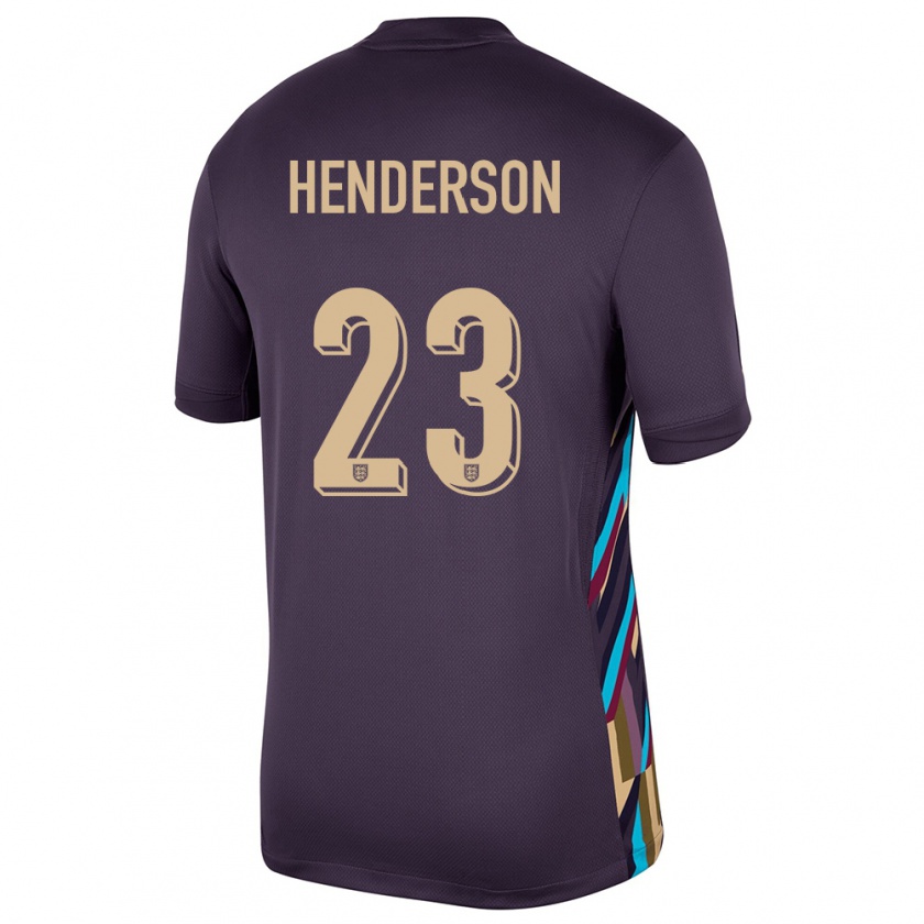 Kandiny Gyermek Anglia Dean Henderson #23 Sötét Mazsola Idegenbeli Jersey 24-26 Mez Póló Ing