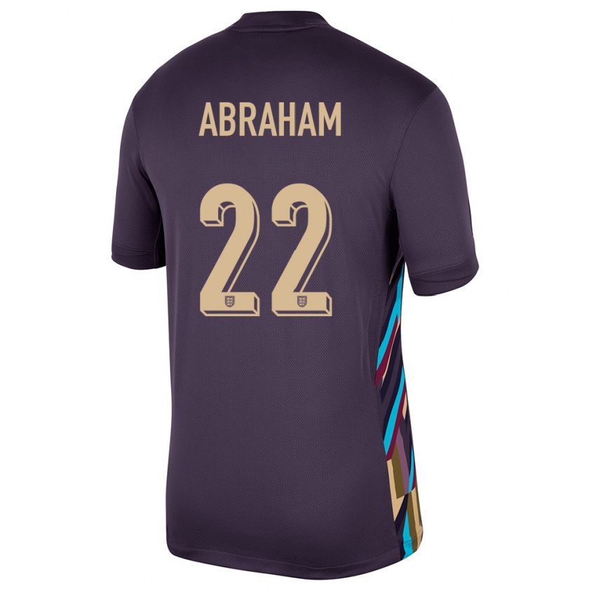 Kandiny Gyermek Anglia Tammy Abraham #22 Sötét Mazsola Idegenbeli Jersey 24-26 Mez Póló Ing