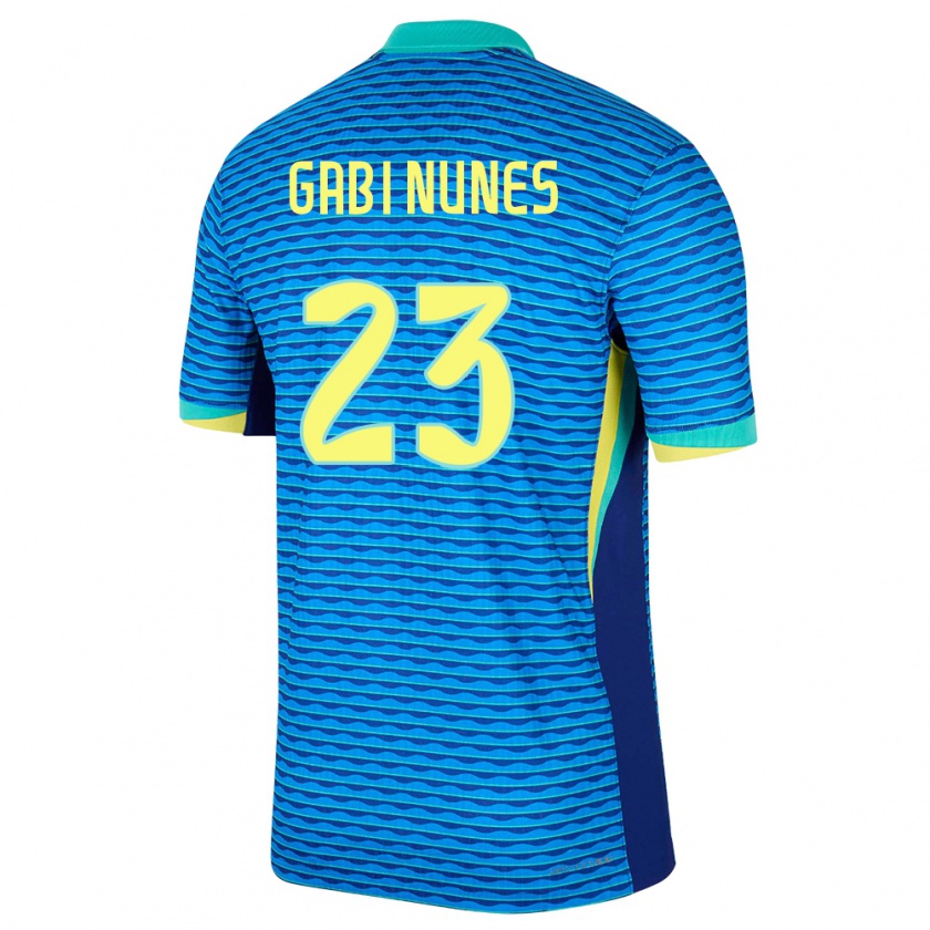 Kandiny Gyermek Brazília Gabi Nunes #23 Kék Idegenbeli Jersey 24-26 Mez Póló Ing