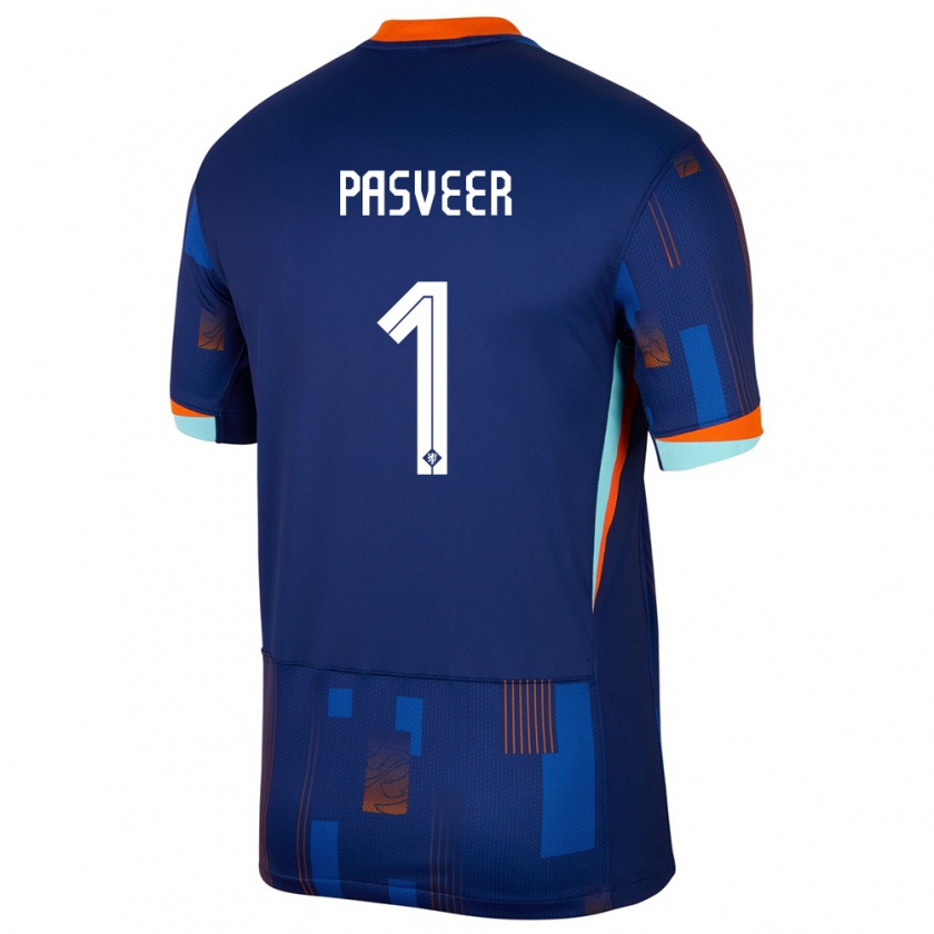 Kandiny Gyermek Hollandia Remko Pasveer #1 Kék Idegenbeli Jersey 24-26 Mez Póló Ing